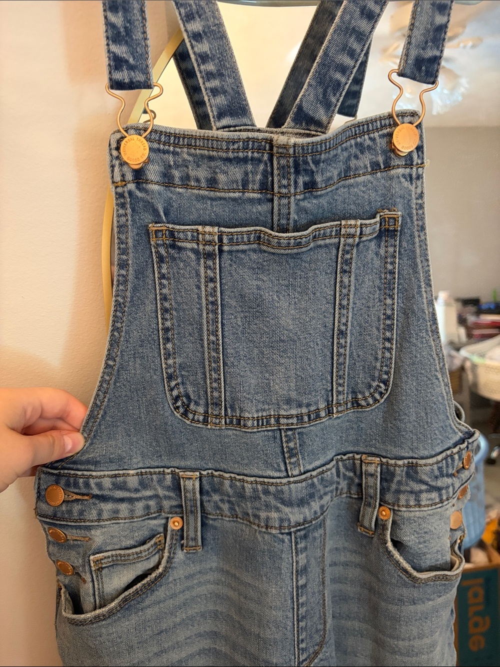 Universal Thread Women's Blue Denim Overalls - Picture 3 of 5